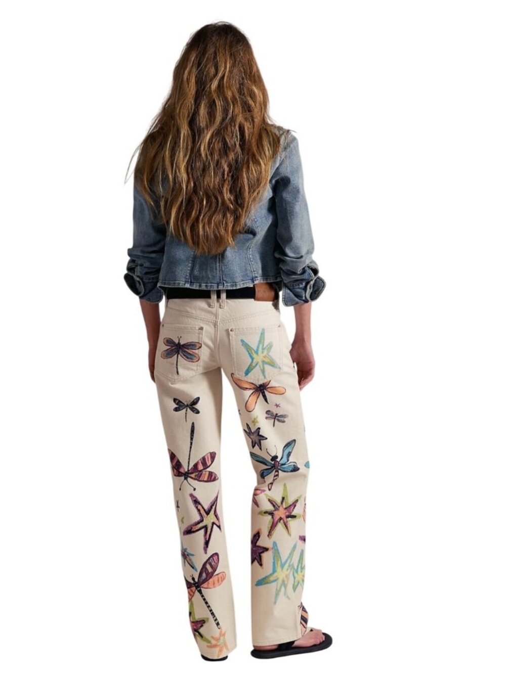 Free People We The Free Tennessee Low Rise Illusions Jeans Dragonfly Size 25 New - Picture 7 of 16